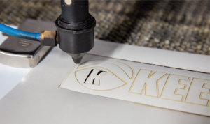 laser cutting machine close up