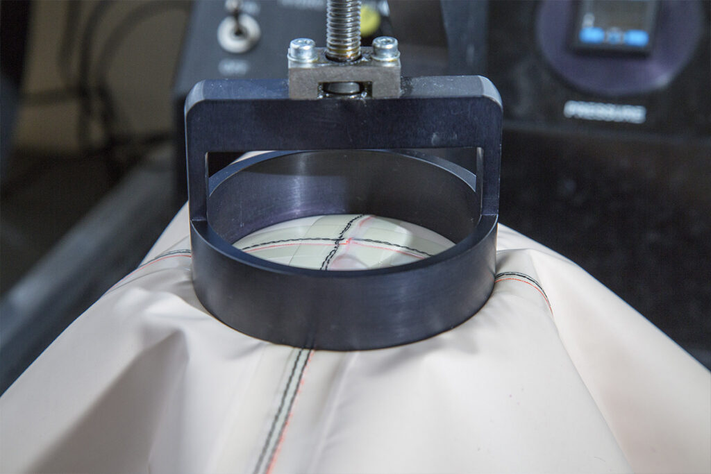 seam seal testing with hydrostatic tester